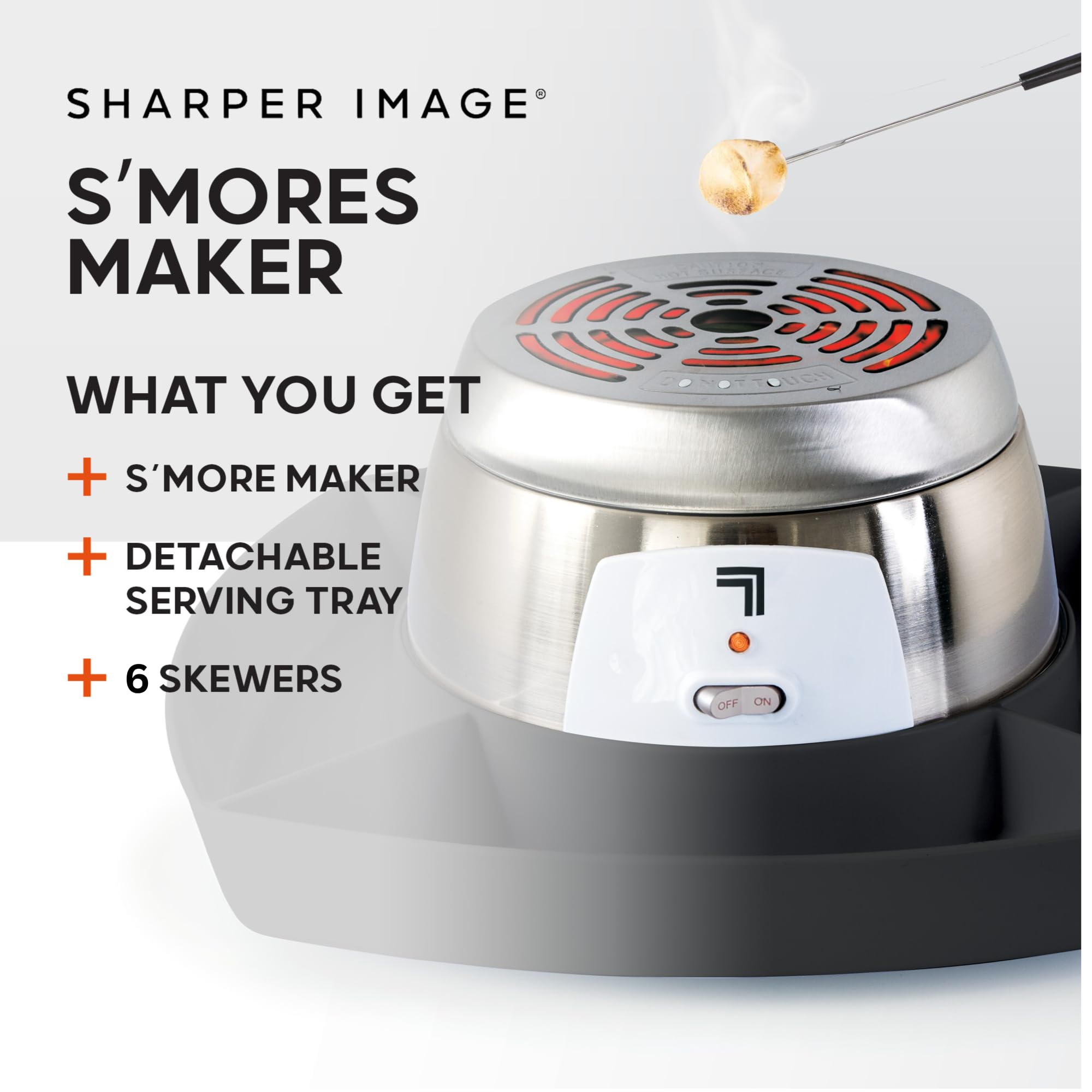 Sharper Image Smores Maker con 6 palitos para merienda.