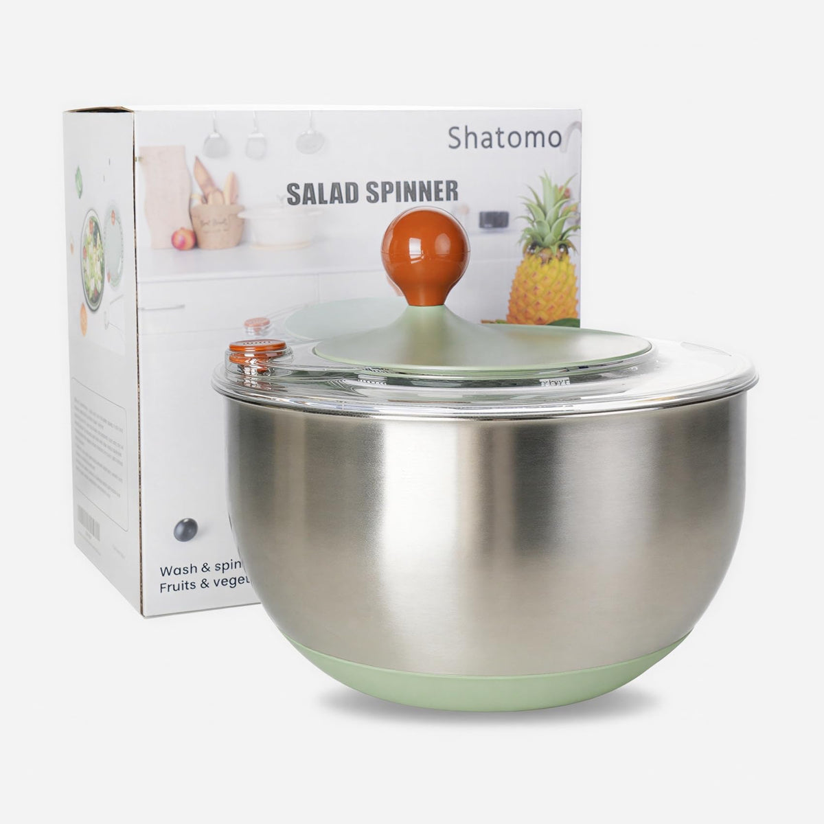 Shatomo centrífuga para ensaladera en acero 304, lavado rápido.