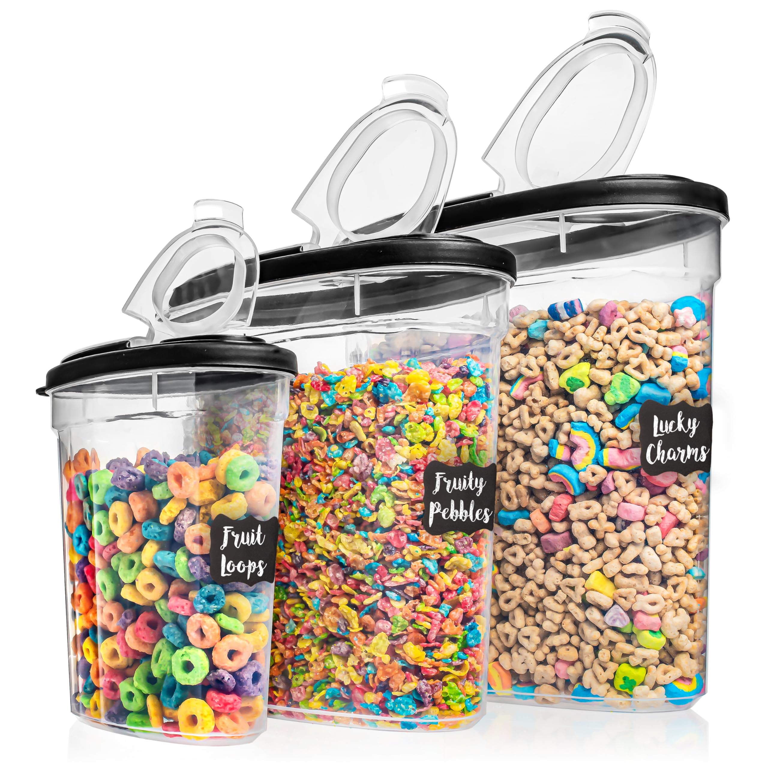Shazo contenedores cereal 5.2L con tapa hermética, mantiene cereales frescos.