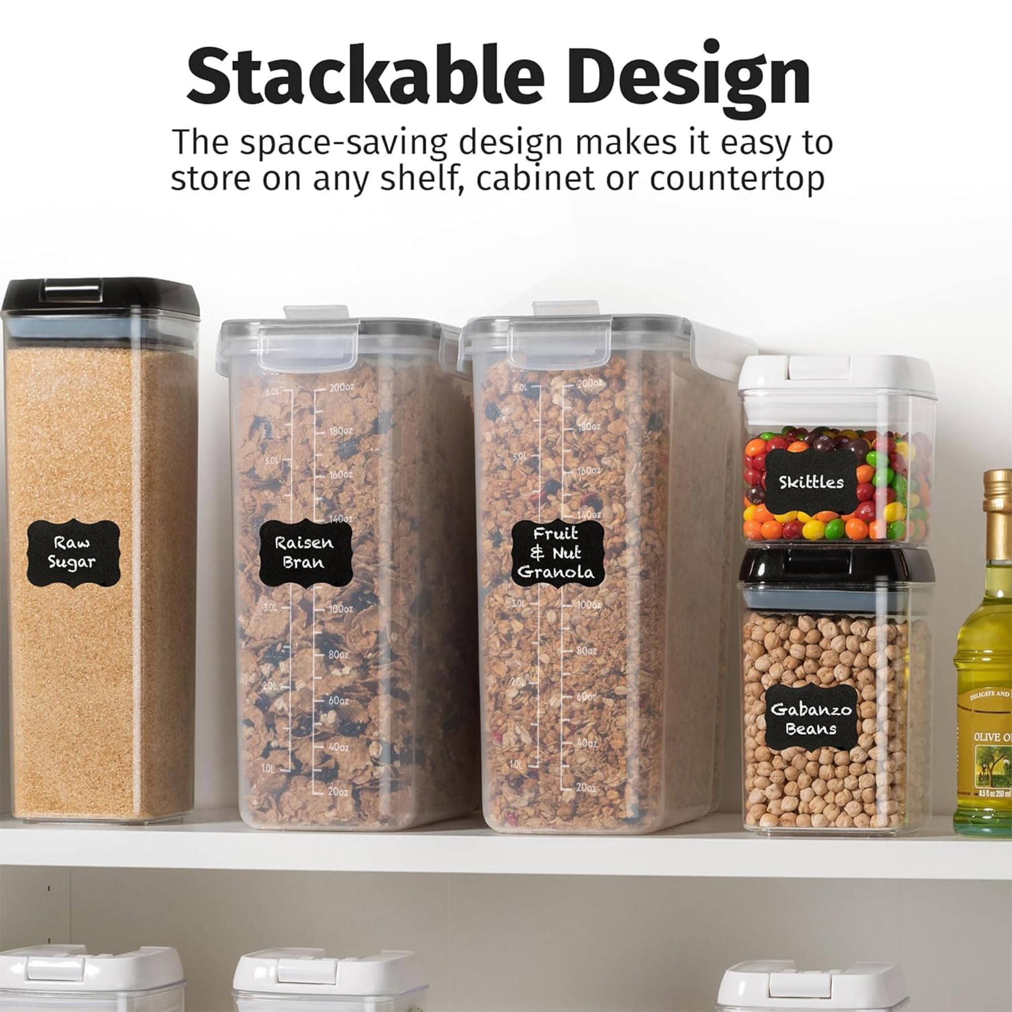 Shazo: ideal para cereal y harina en la despensa para uso diario.