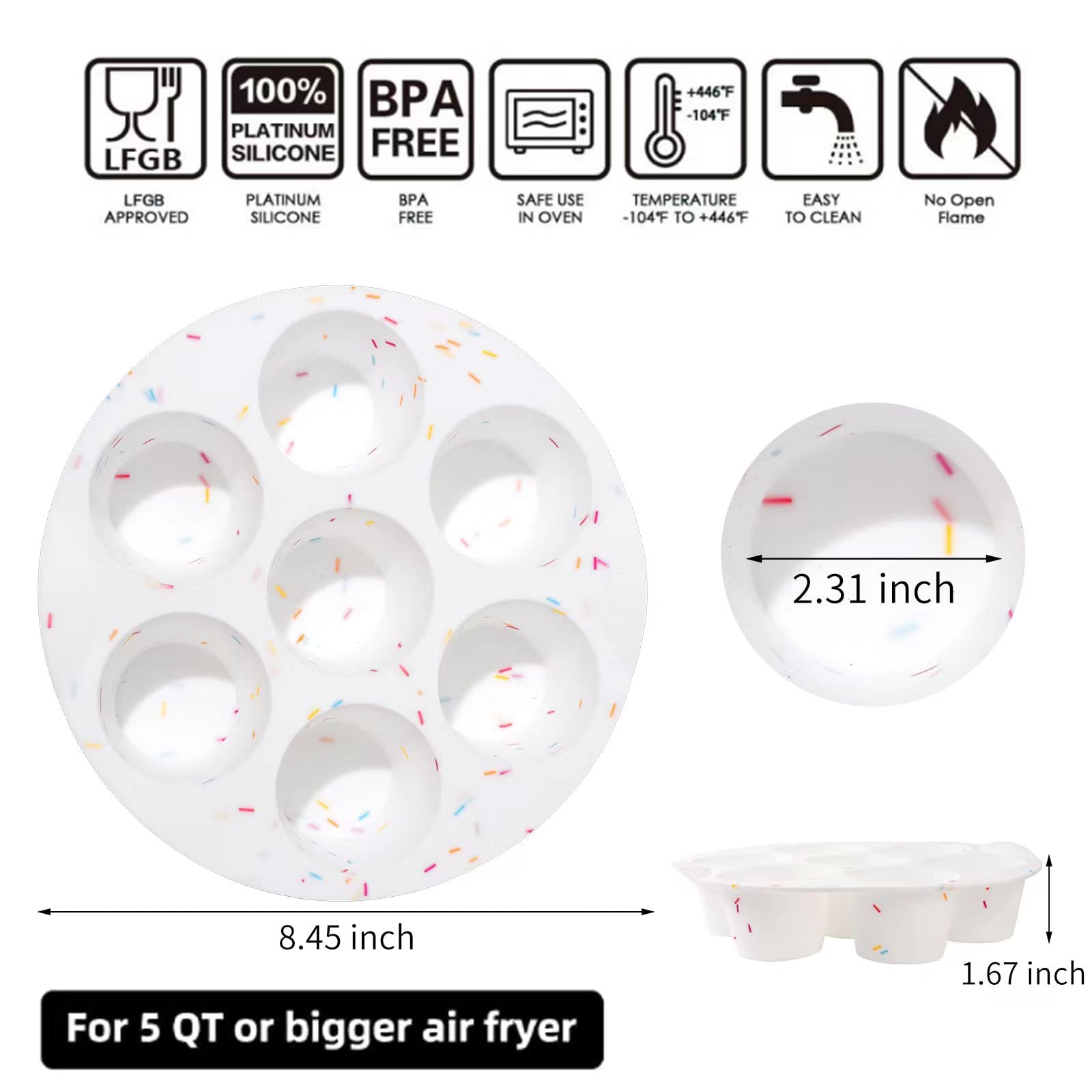 SHEbaking molde silicona antiadherente para hornear magdalenas, limpieza sencilla.