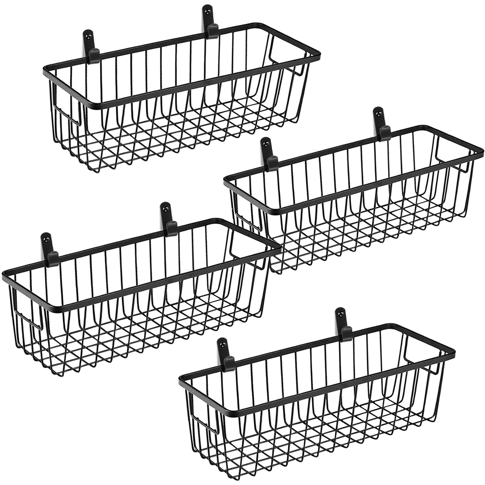 Canasta de metal SheeChung enrejada para pared, estilo granja, ideal para organización.