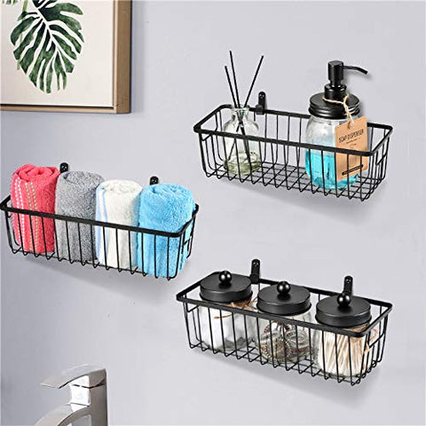 Organizador de baño SheeChung, canasta de metal resistente para artículos.
