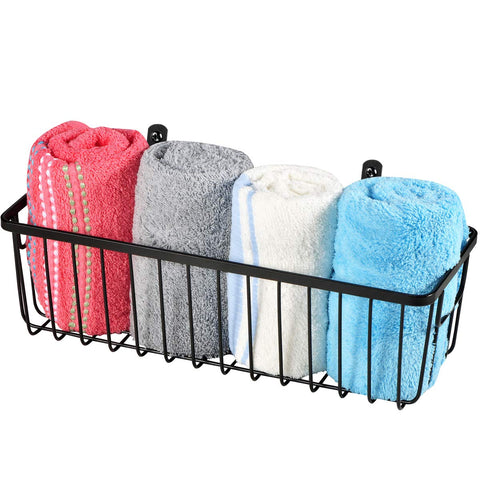 SheeChung organizador de metal para bano negro, práctico en lavandería.