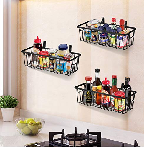 SheeChung organizador de metal para bano negro, perfecto para toallas.