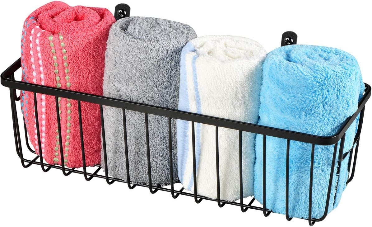 SheeChung sistema de almacenamiento en pared con cestas de malla.