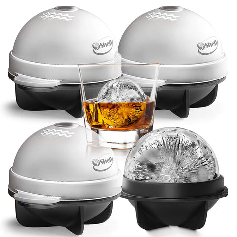 Moldes Shefio para whisky: hielo esférico de 2,5 pulgadas para enfriar sin diluir.
