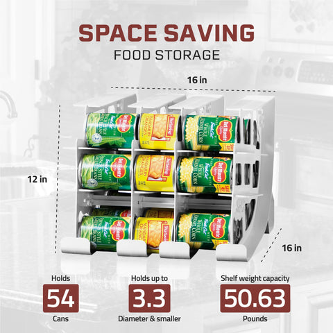 Shelf Reliance capacidad 54 latas para sodas y sopas