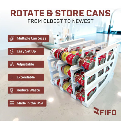 Shelf Reliance estante para latas en despensa con eficiencia