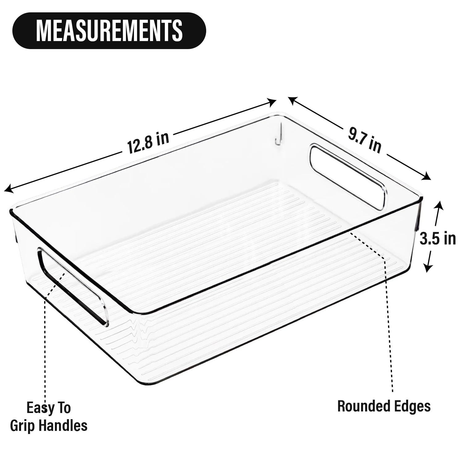 ShelfShaper bandejas de almacenamiento claras, ideales para la cocina