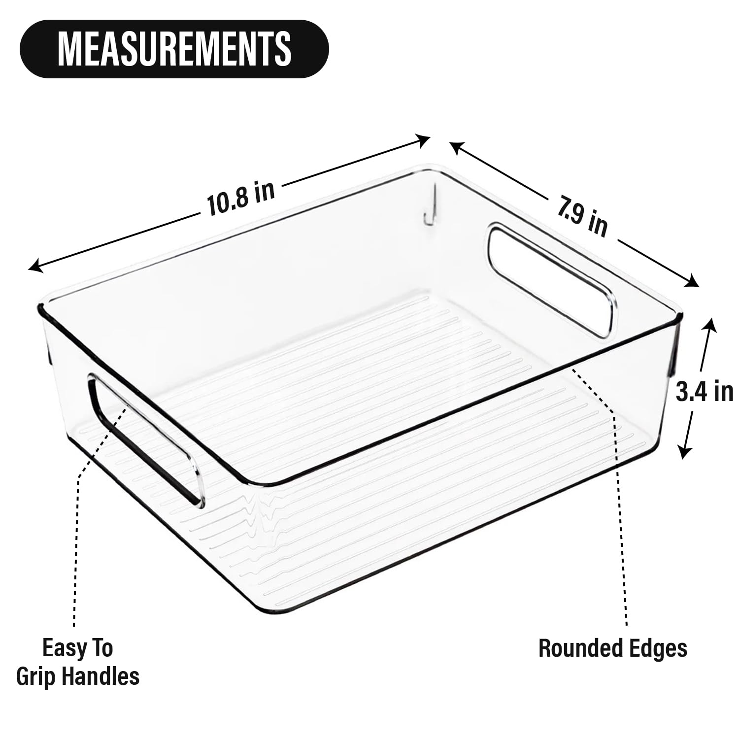 ShelfShaper cajas claras para frigorífico ayudan a clasificar alimentos con claridad.