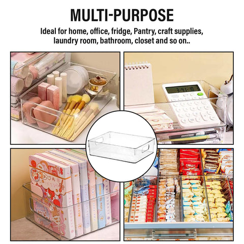 ShelfShaper contenedores claros para baño y medicina, higiene ordenada