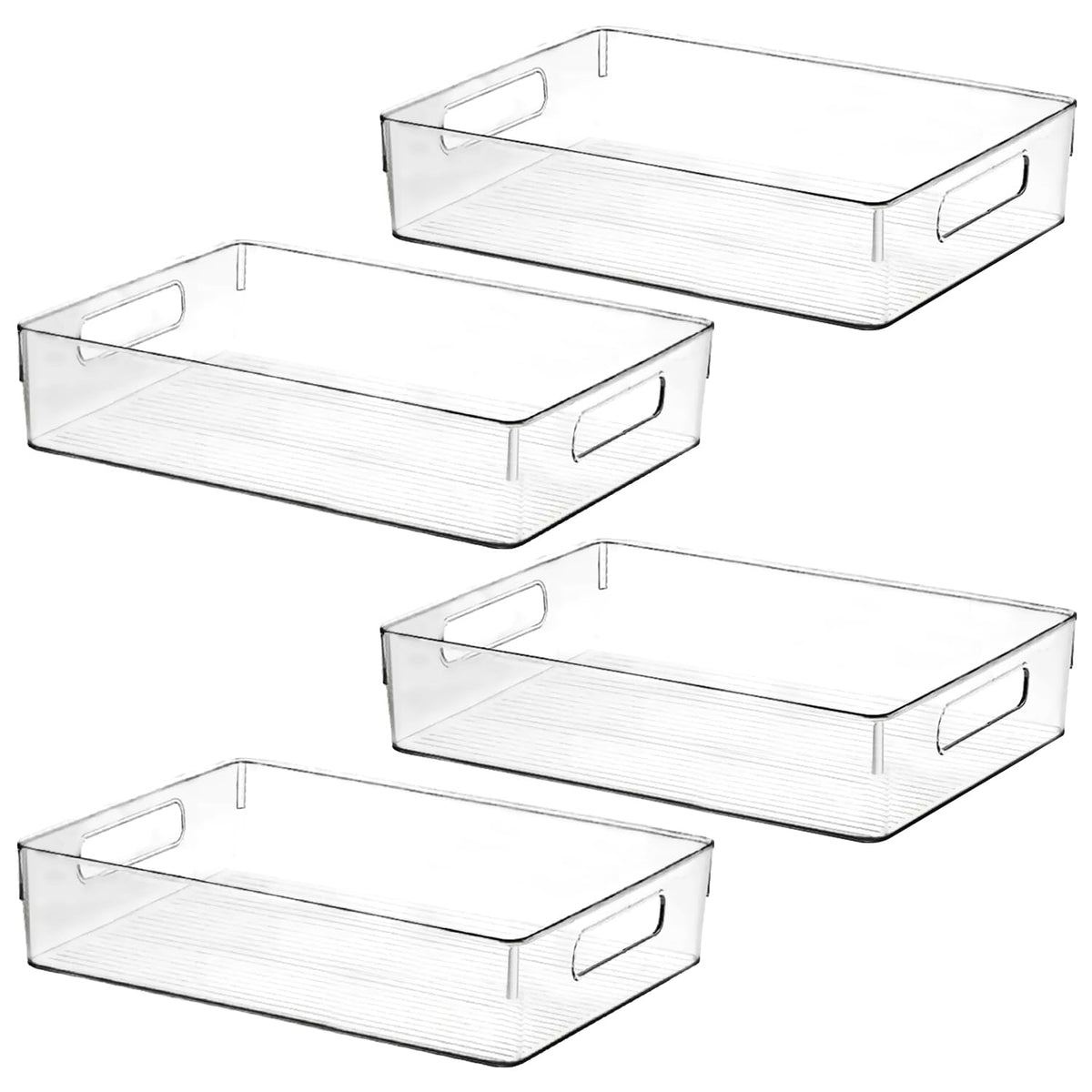 ShelfShaper contenedores claros grandes para ordenar la despensa de forma eficiente