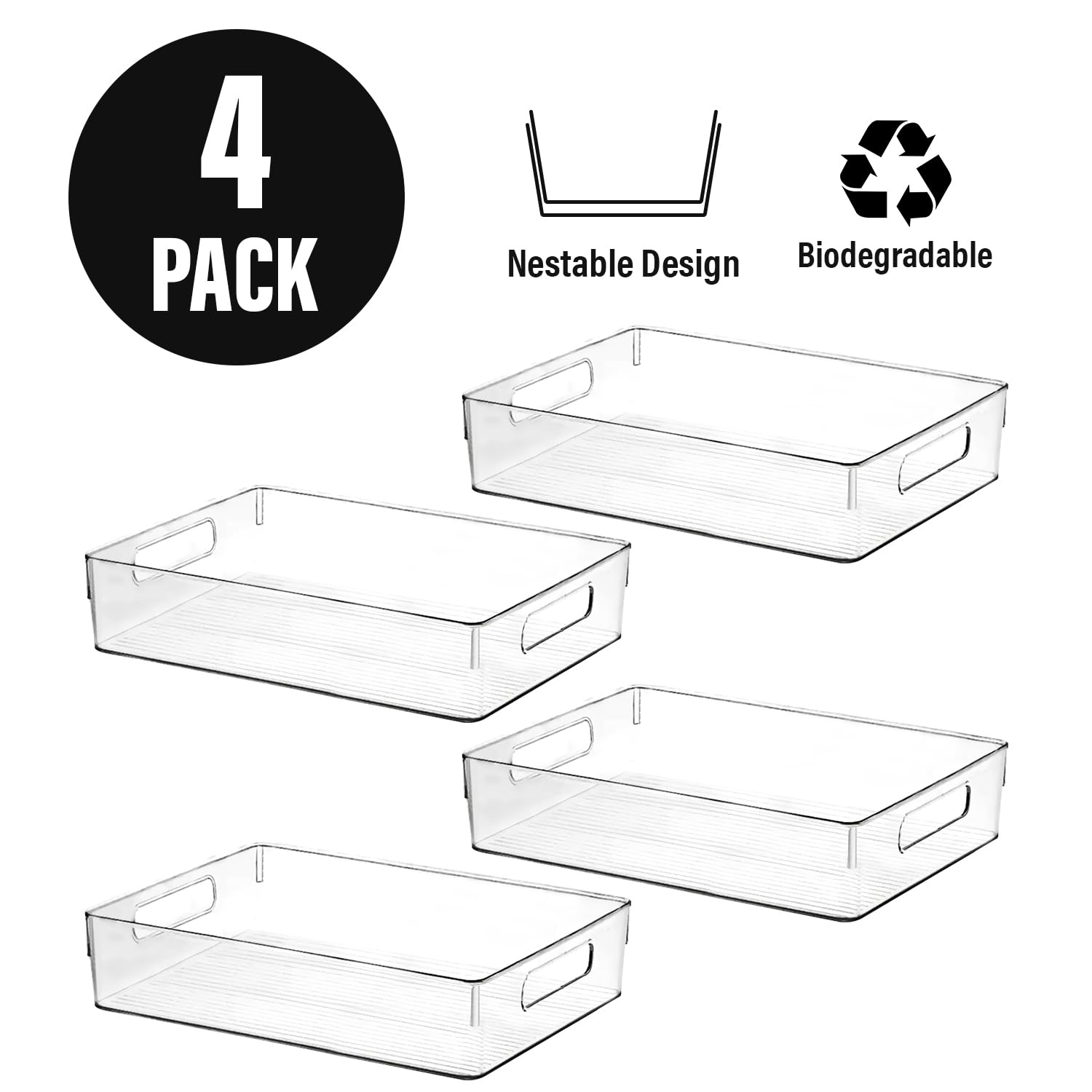 ShelfShaper cubos de ordenación claros para baño y artículos de higiene