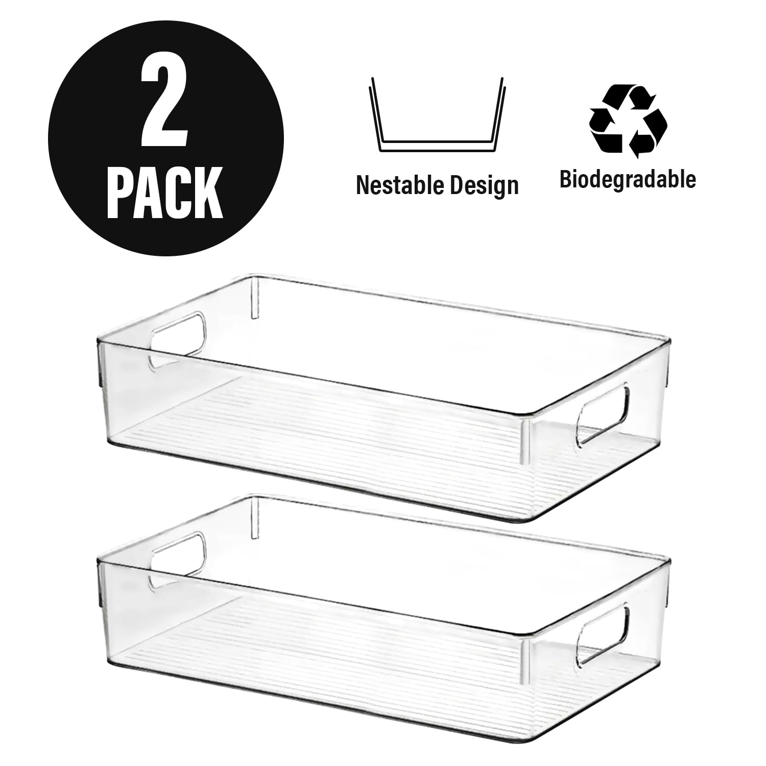 ShelfShaper organizador armario plástico transparente, maximiza el espacio con almacenamiento apilable.