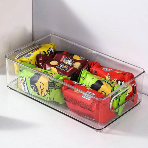 ShelfShaper sistema de almacenamiento plástico transparente para hogar, facilita ver contenidos.