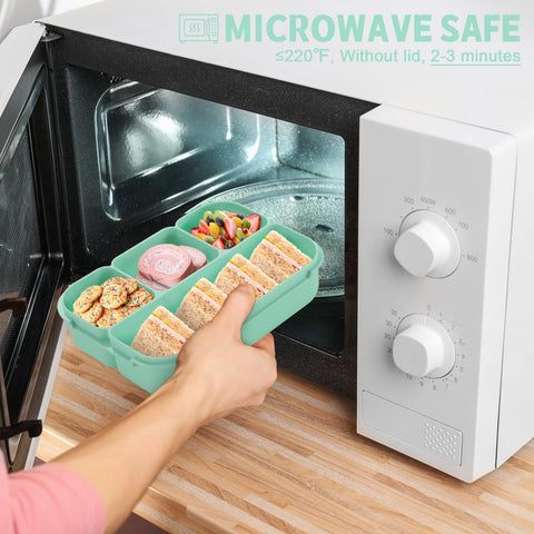 Caja apta para microondas y lavavajillas para limpieza rápida