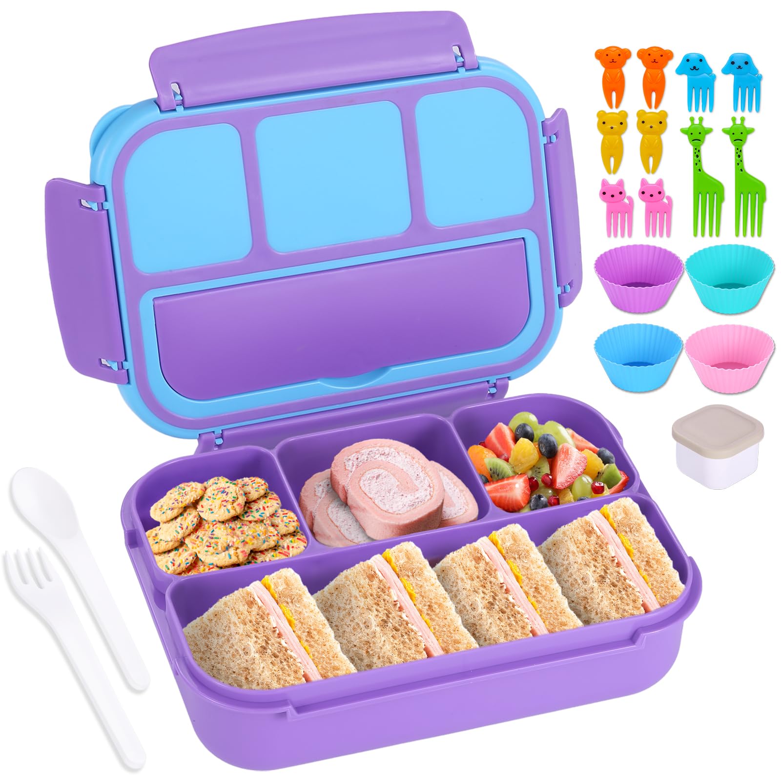 Lonchera Shell and Turtle con cuatro compartimentos para comidas balanceadas.