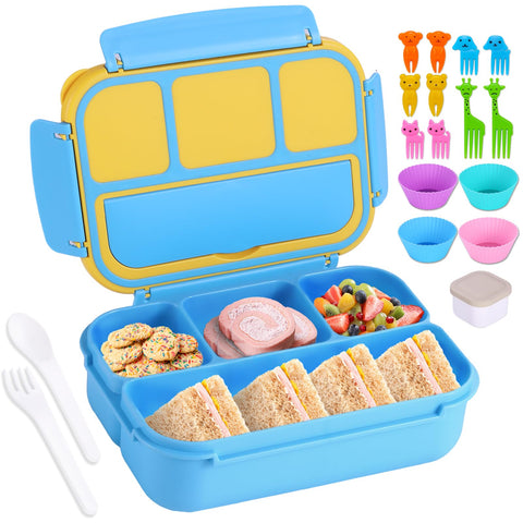 shell and turtle caja bento con cuatro compartimentos ideal para almuerzos escolares