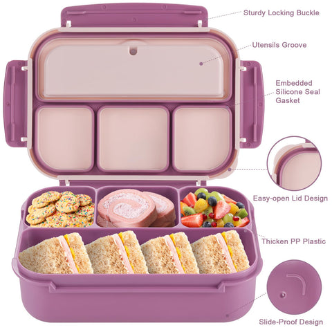 shell and turtle bento-box tapa sellada con junta de silicona