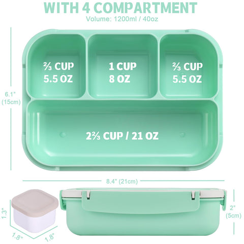 Kit Shell and Turtle Bento con cubiertos incluidos para comer fuera