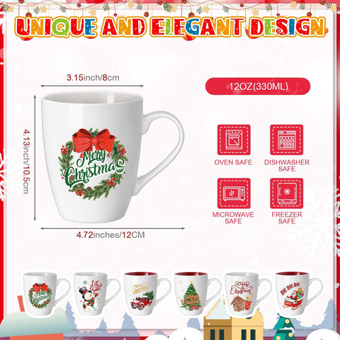 Shellwei taza cerámica navidad árbol 11oz, añade ambiente festivo a la mesa