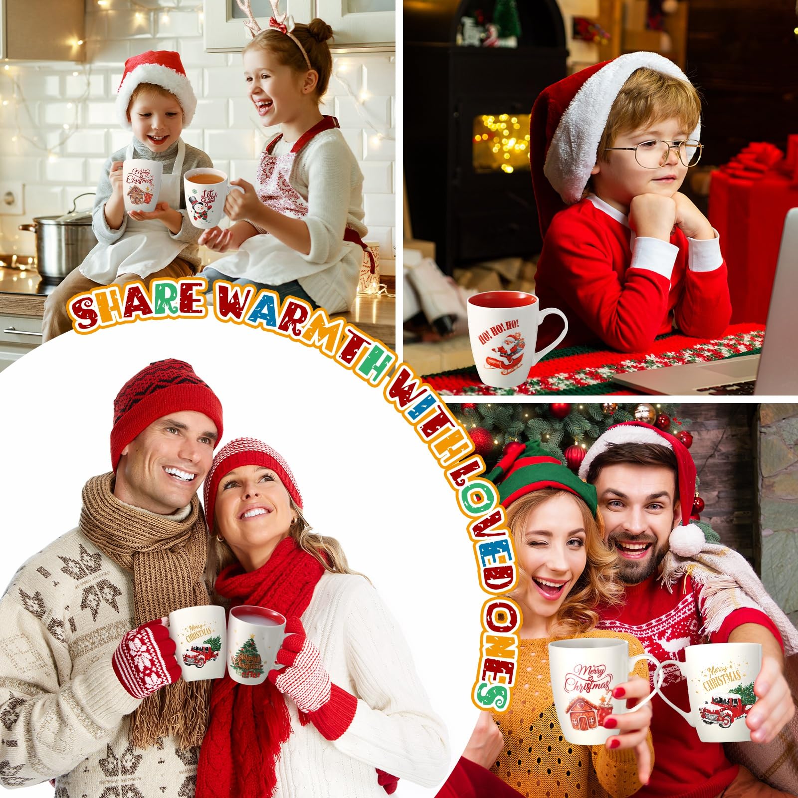 Shellwei taza navidad diseños vibrantes 11oz, perfecta para entretenimiento y fiestas