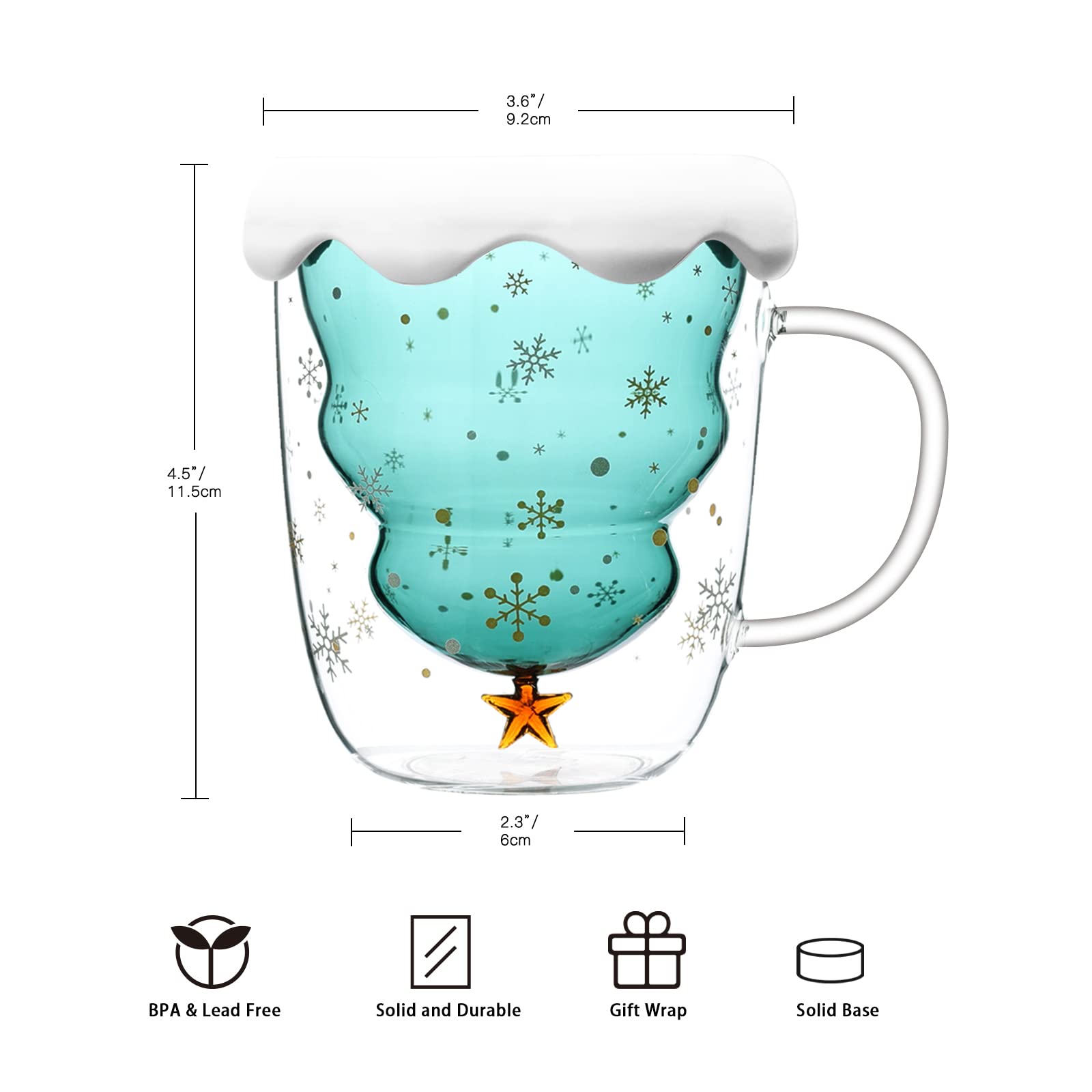 SHENDONG tazas navideñas para oficina, mejora la experiencia del café.