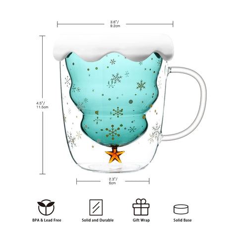 SHENDONG tazas navideñas para oficina, mejora la experiencia del café.