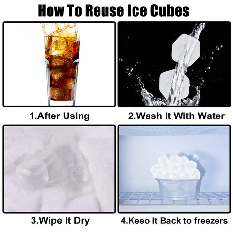 SHENGQIPC cubos hielo no derretidos mantienen sabor