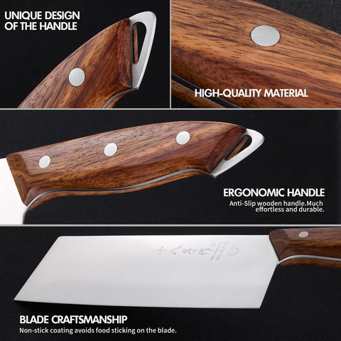 SHI BA ZI ZUO mango-madera-ergonomico ofrece agarre seguro.