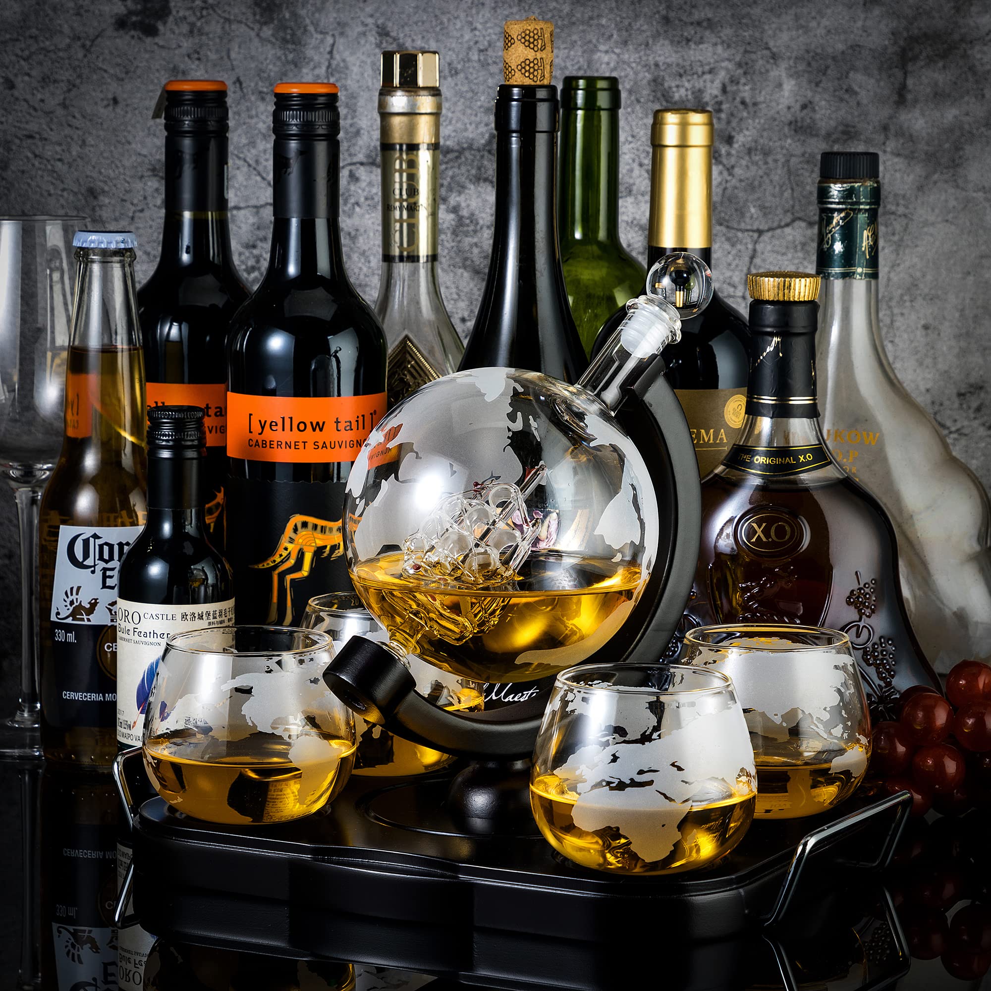 SHIGOO caja regalo decantador whisky, opción de regalo sofisticado