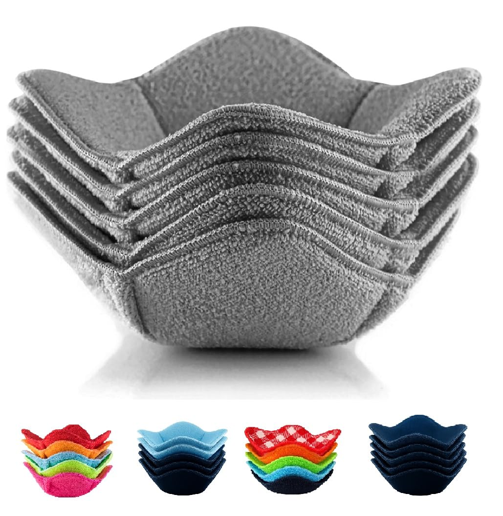 SHILA funda-tazones gris set 5, protege las manos al servir comidas calientes.