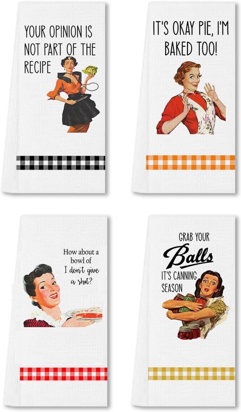 SHIMANY toallas de cocina divertidas: secado rápido y estilo retro.