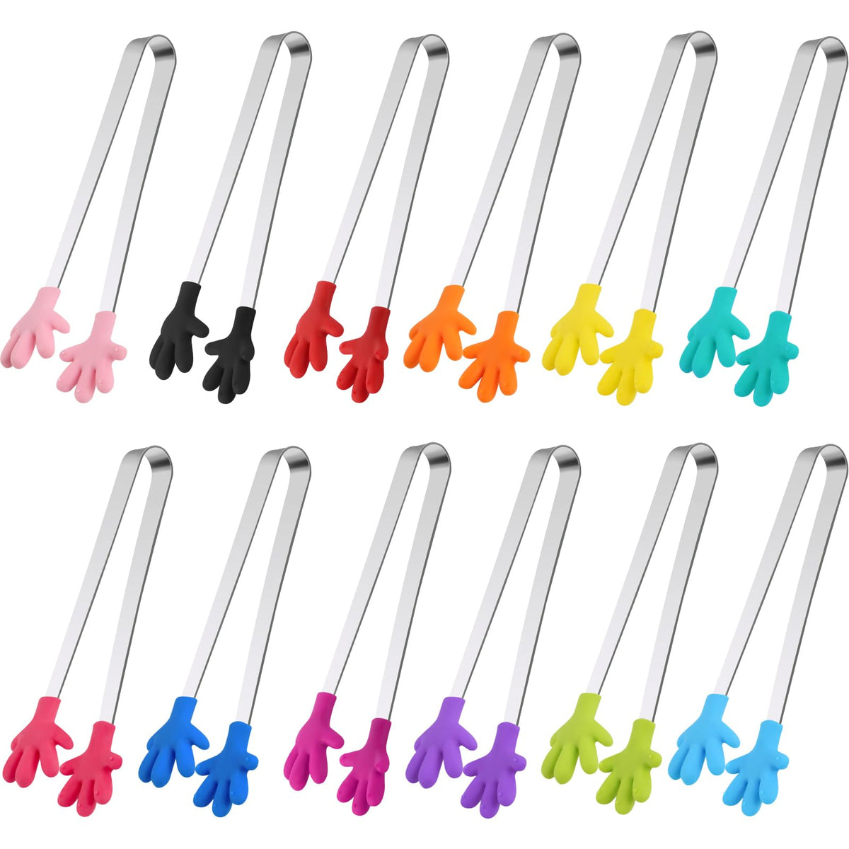 Shindel pinzas mini de silicona para aperitivos, ideal para porciones precisas.