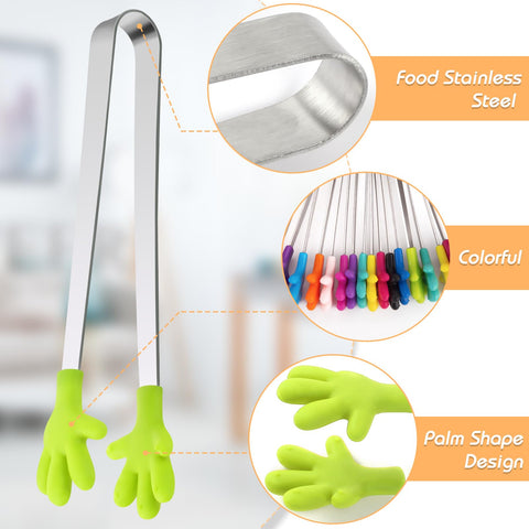 Shindel pinzas mini de silicona para dulces, enfoque en dulces navideños.