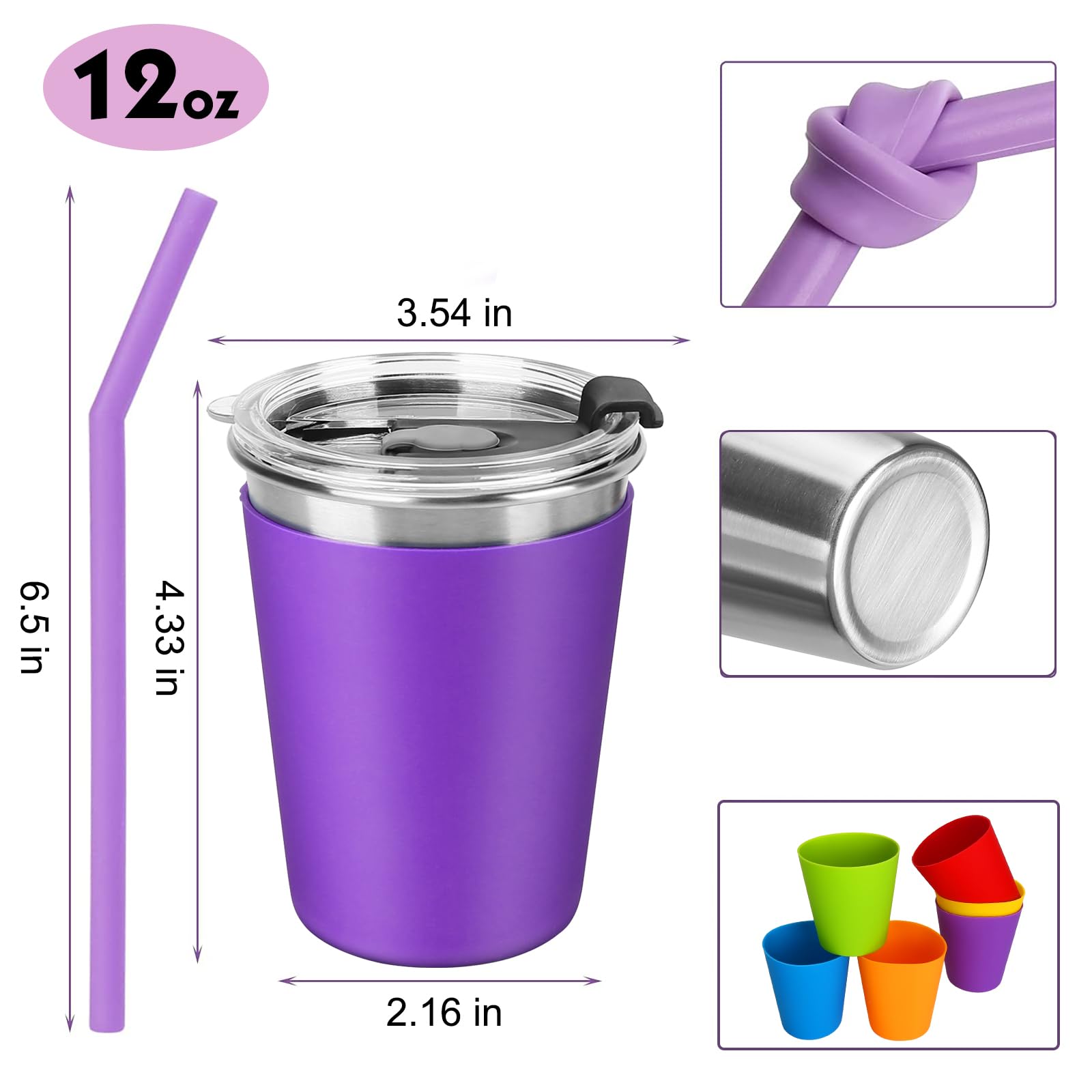 ShineMe pajillas de silicona para niños, seguras y duraderas.