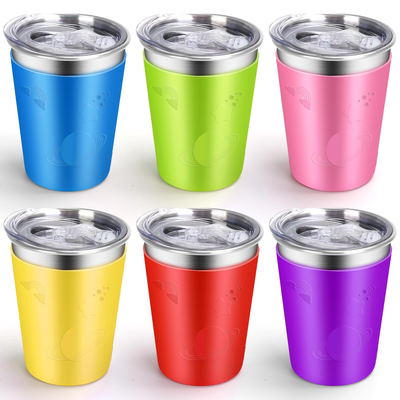 Copa ShineMe para niños, taza de acero inoxidable con tapas, sin derrames