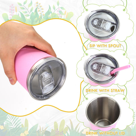 ShineMe taza de acero inoxidable seguro y duradero para niños.