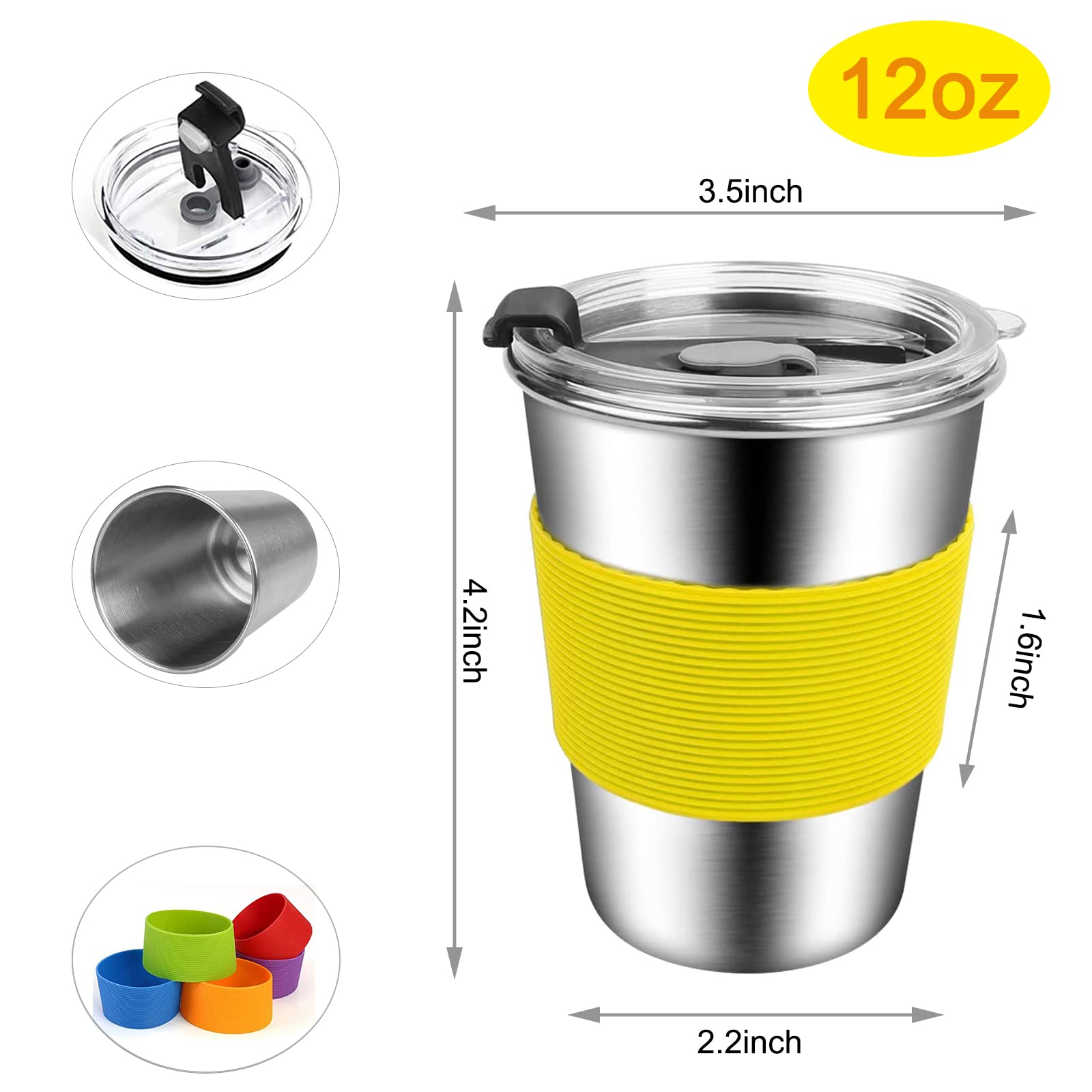 Taza ShineMe con manga de silicona, agarre cómodo para manos pequeñas