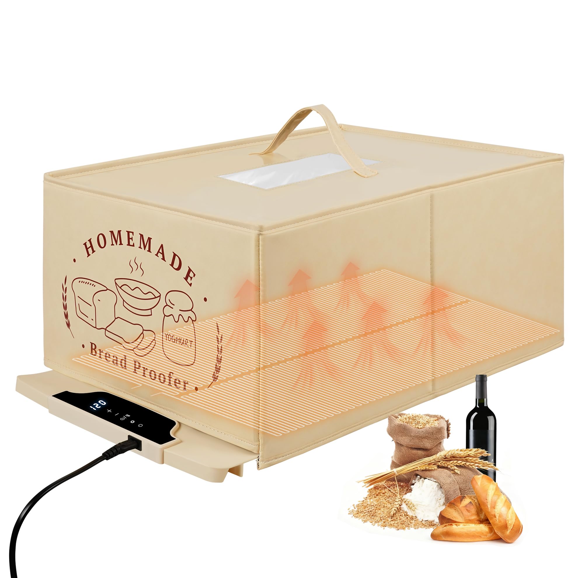SHINEBBYS caja de fermentación para pan con temperatura ajustable para hornear