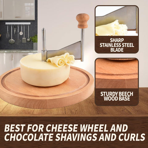 Rizador de queso ShinianYa: base de haya estable y duradera