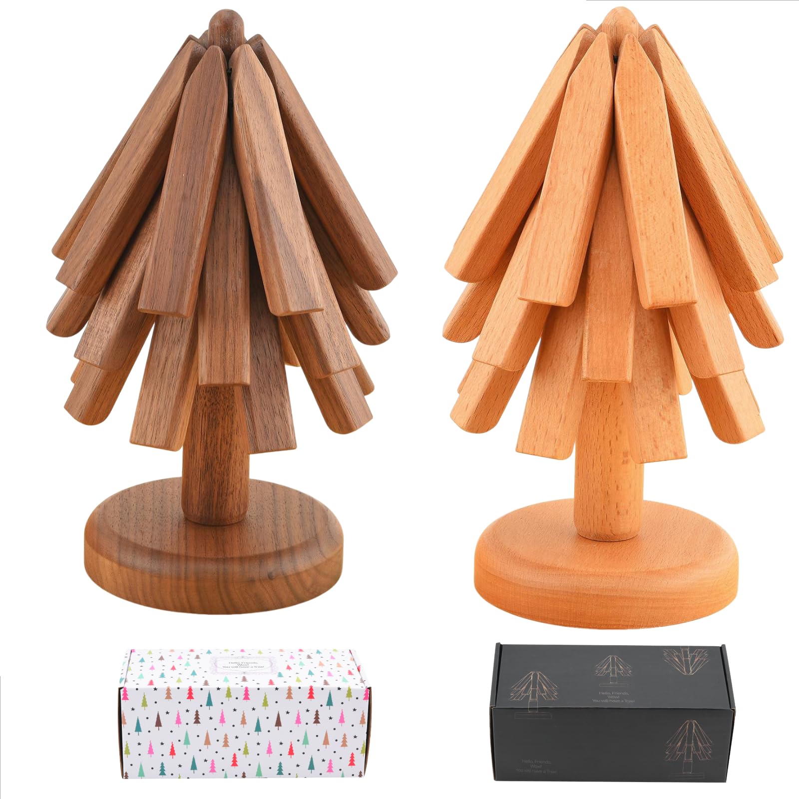 ShinianYa estuche negro para posavasos árbol, guarda el juego con orden.