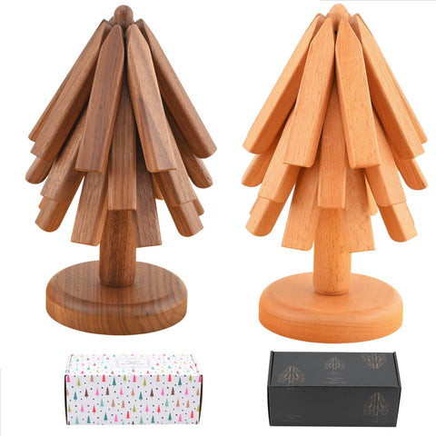 ShinianYa estuche negro para posavasos árbol, guarda el juego con orden.