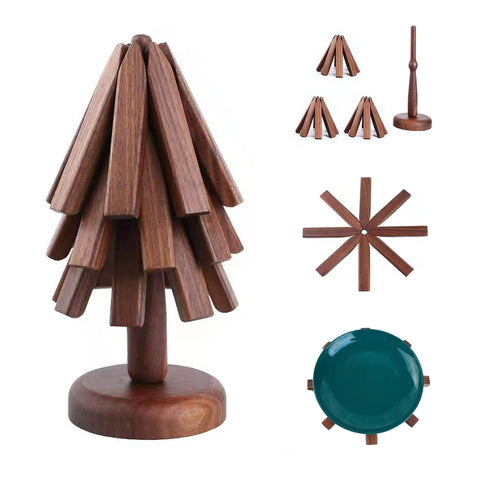 ShinianYa uso diario en la mesa, posavasos árbol nogal.