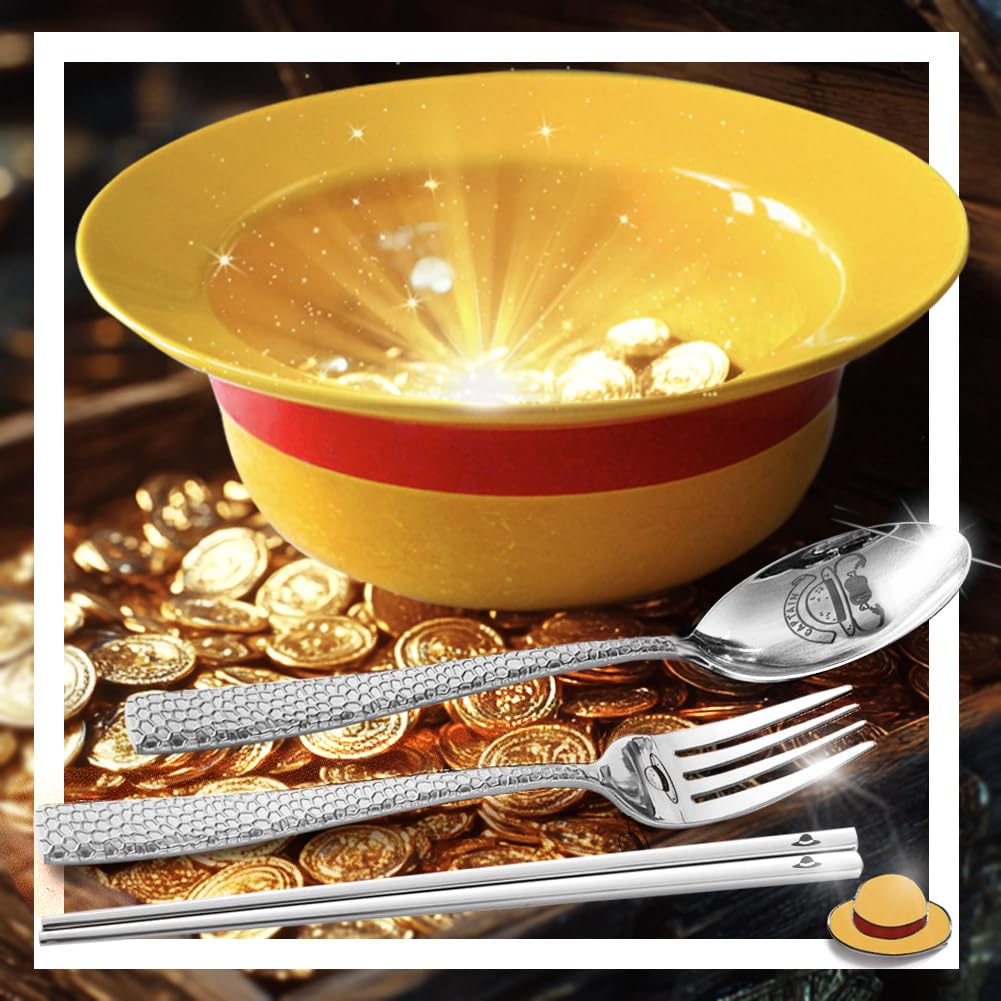 Tazón shiningsoul para ramen con diseño estilo sombrero de paja, ideal para cenas temáticas.