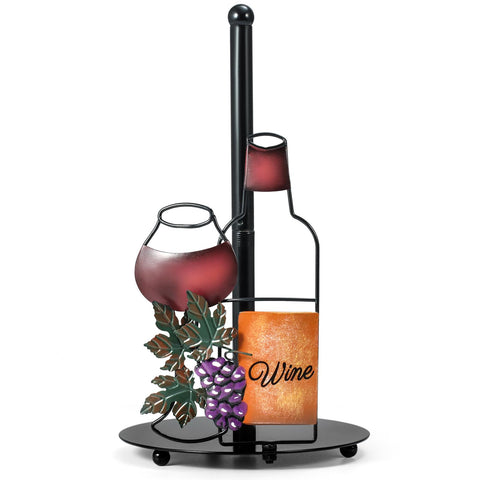 Shinlar porta-papel toallas con diseño uvas y vino, ideal para decorar y facilitar uso diario.