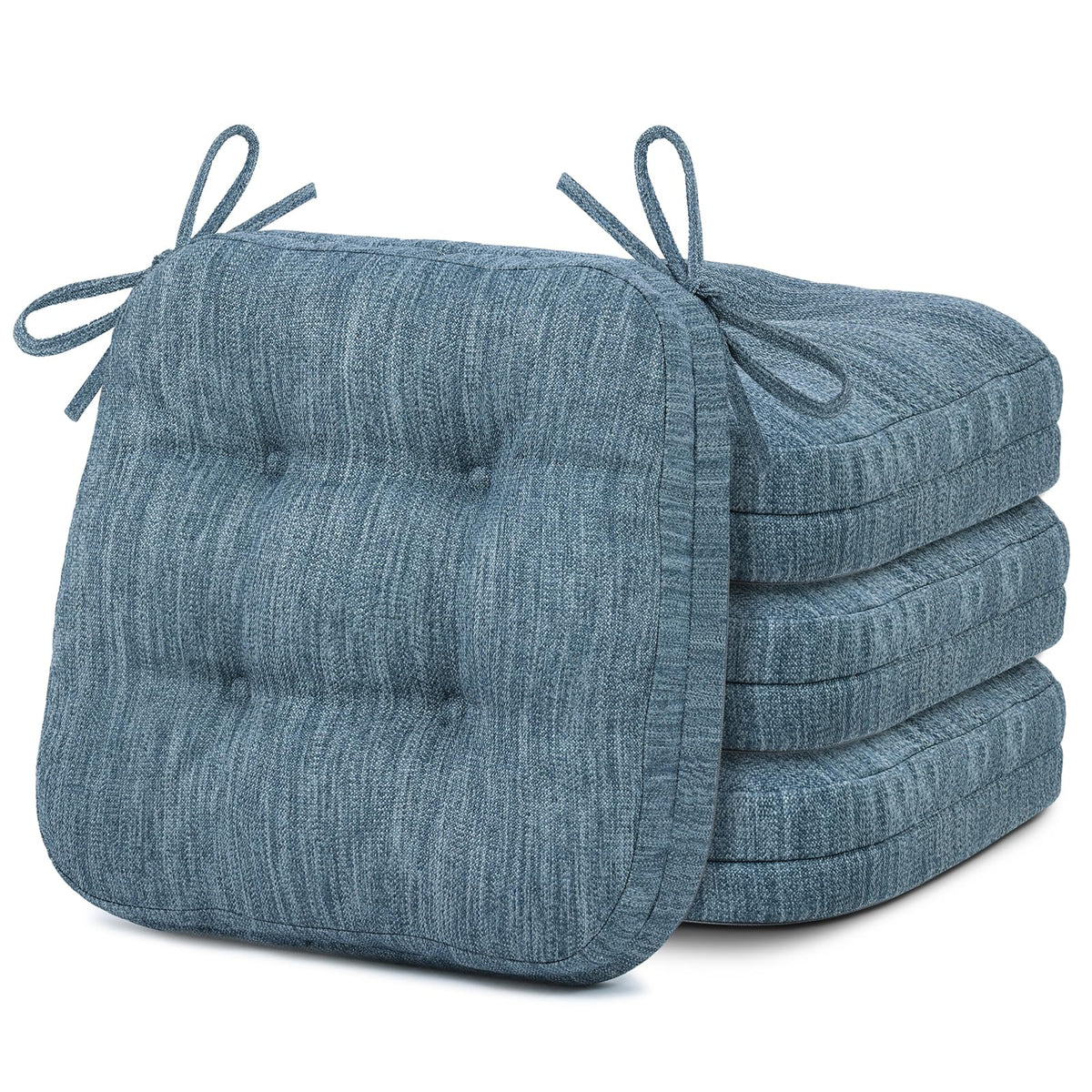 Cojines Shinnwa para silla de cocina, vista frontal, confort suave para largas comidas.