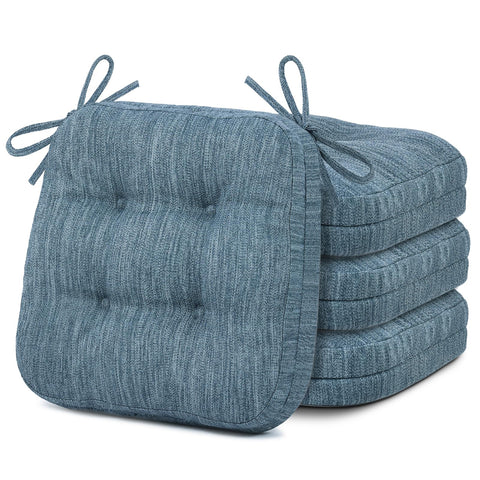 Cojines Shinnwa para silla de cocina, vista frontal, confort suave para largas comidas.