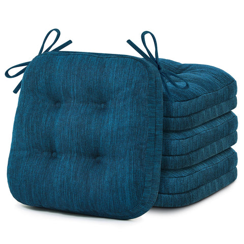 Cojín Shinnwa azul marino para silla de comedor, frente acolchado para confort diario